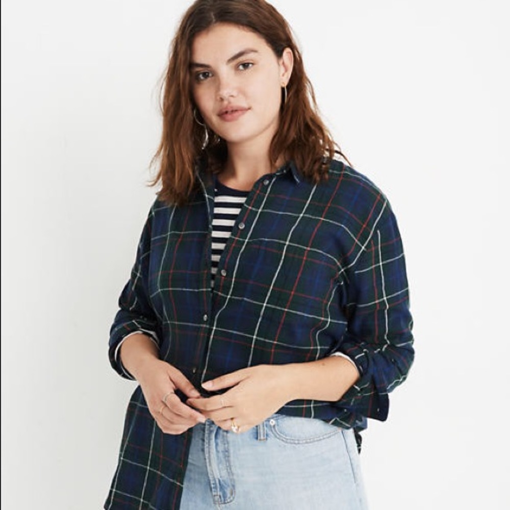Madewell 100% cotton oversized flannel